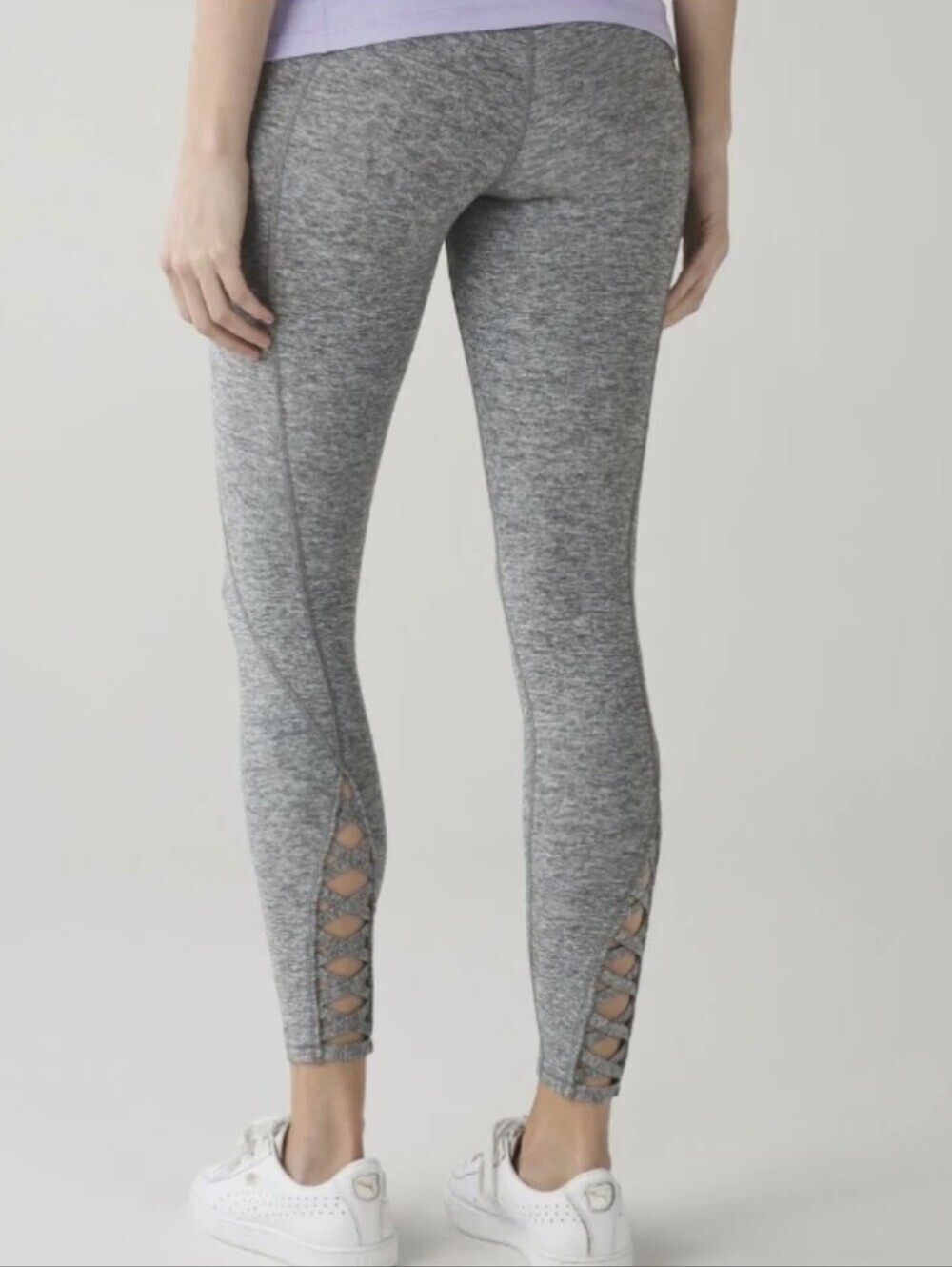 lululemon pure practice leggings Heathrer slate Ygo Jogging Size.12